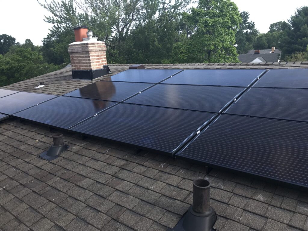 Solar Panels on a Roof in Cleveland, Ohio